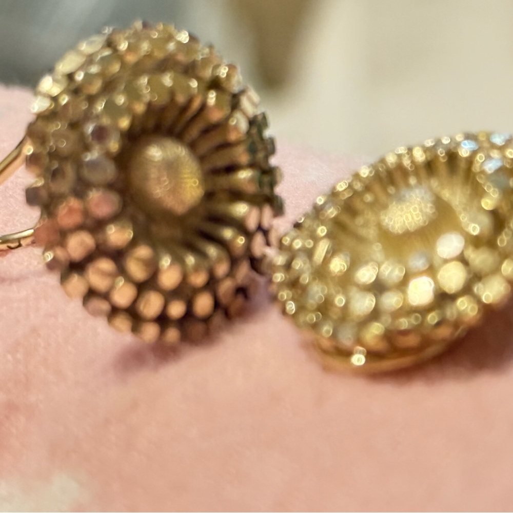 Gold color  Textured Earrings